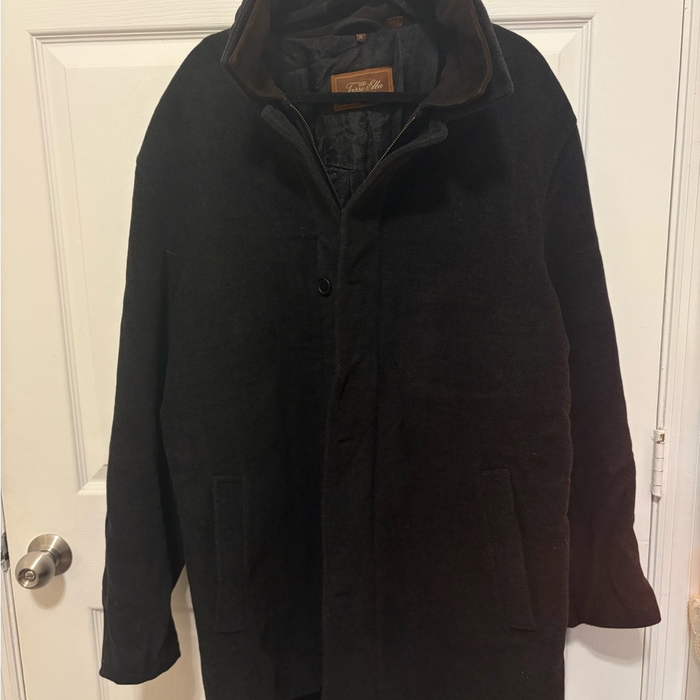 Tasso Elba Men's Black Trench Coat